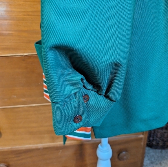 Vintage M'Lady Striped Poly Belted Holiday Lounge Smoking Jacket  - Blokecore - Picture 5 of 13